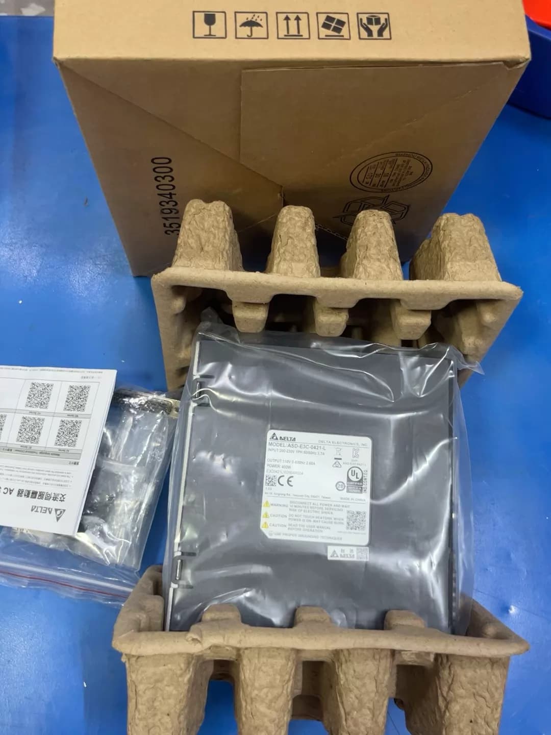 100% gloednieuwe originele en echte Delta ASD-E3-0421-L Frequentieomvormers Drive Servomotor