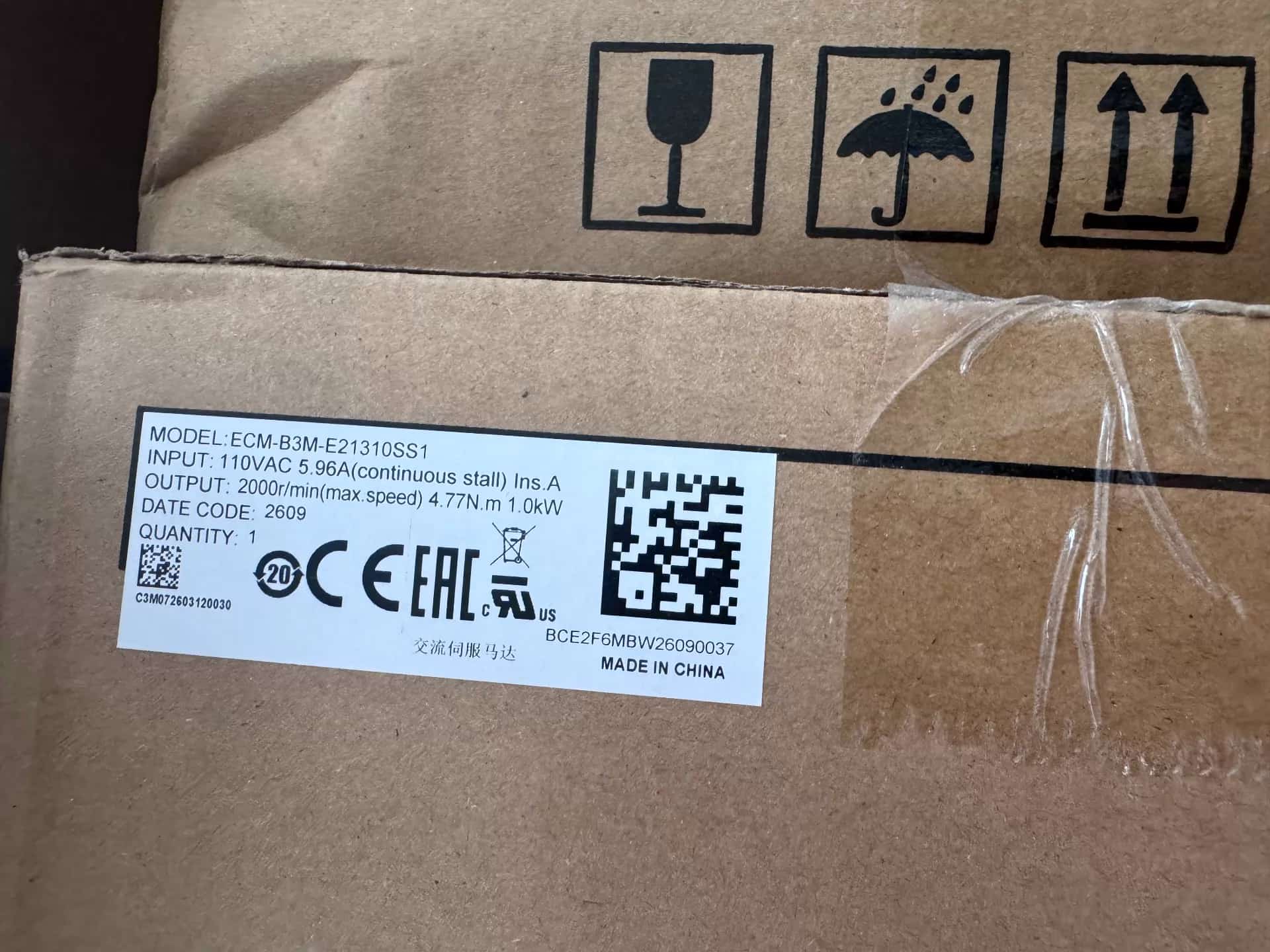 100% gloednieuwe originele en echte Delta ECM-B3M-E21310SS1 frequentieomvormers Drive Servomotor