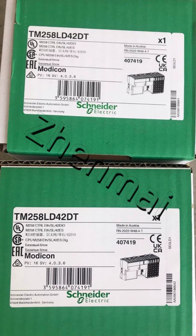 100% gloednieuwe, originele en echte Schneider TM258LD42DT Frequentieomvormers, stroomonderbrekers, schakelaars, beveiligingsapparatuur