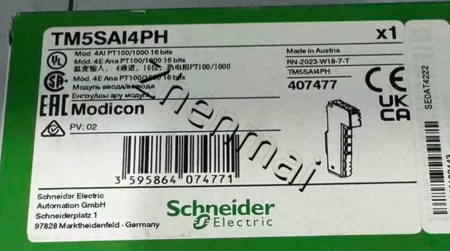100% gloednieuwe, originele en echte Schneider TM5SAI4PH Frequentieomvormers, stroomonderbrekers, schakelaars, beveiligingsapparatuur