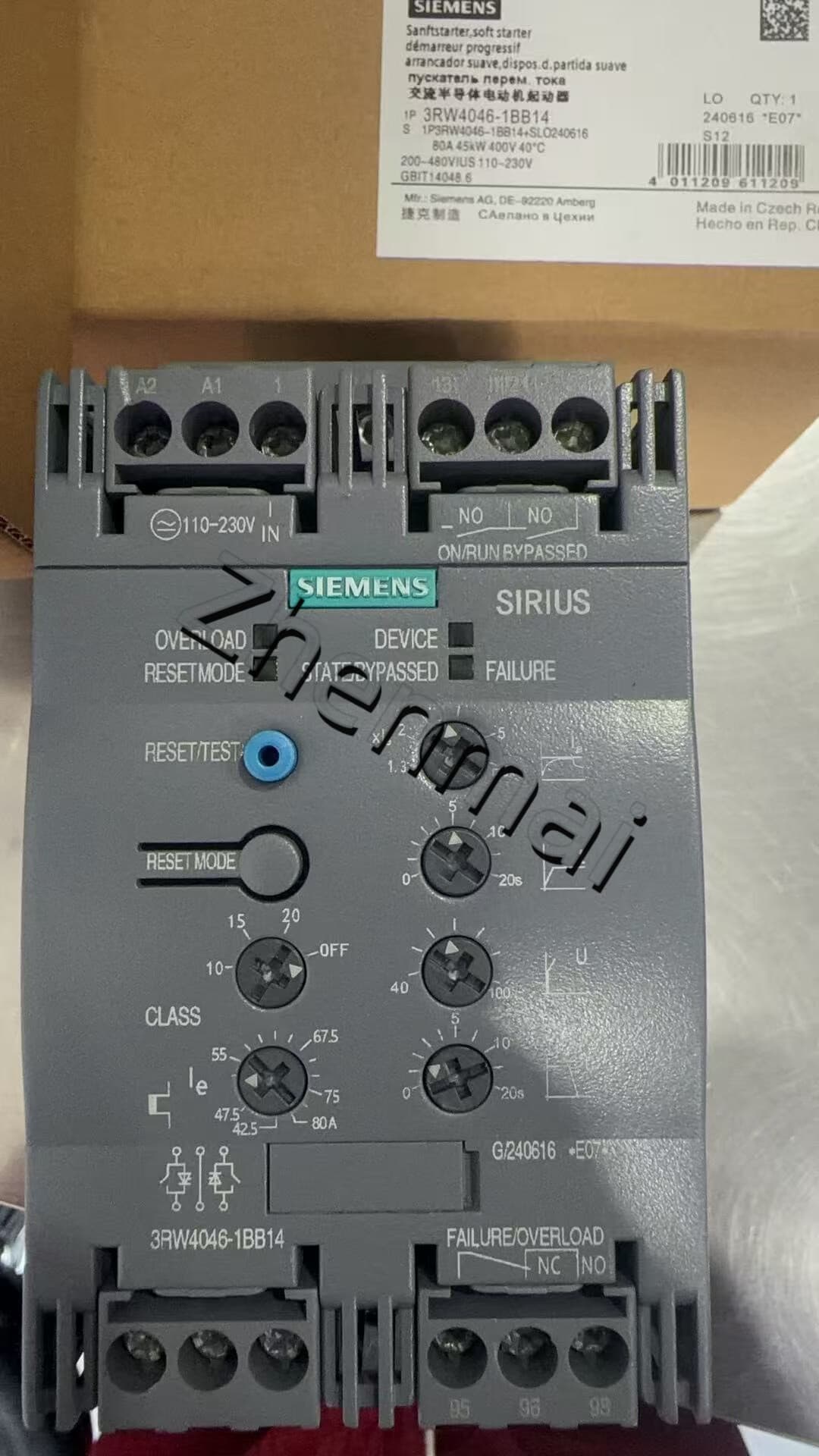 Gloednieuwe, echte, fabrieksgerichte Siemens 3RW4046-1BB14 Soft Starter SIRIUS SOFT STARTER