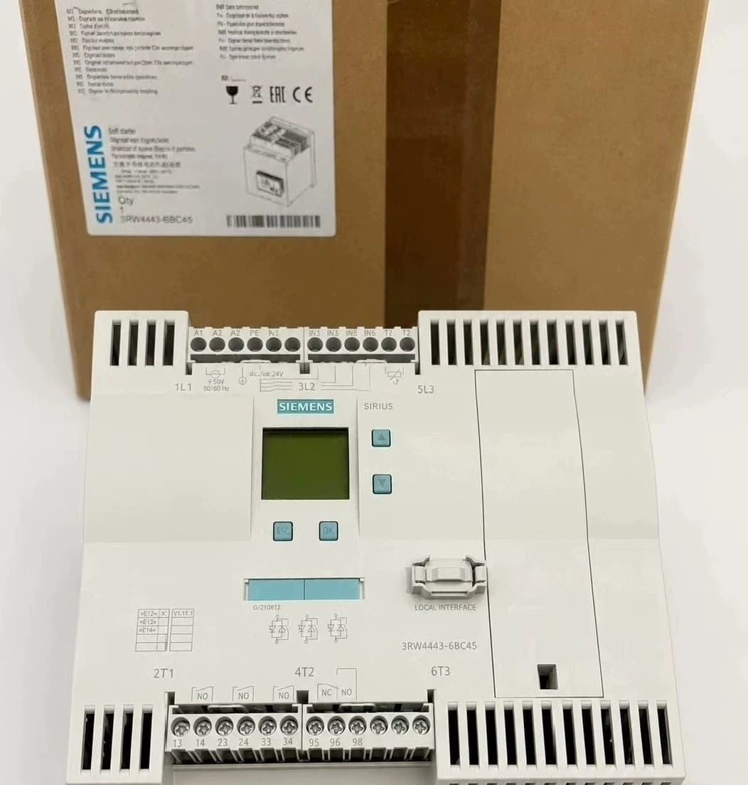 Gloednieuwe, echte, fabrieksgerichte Siemens 3RW4055-2BB44 Soft Starter SIRIUS SOFT STARTER