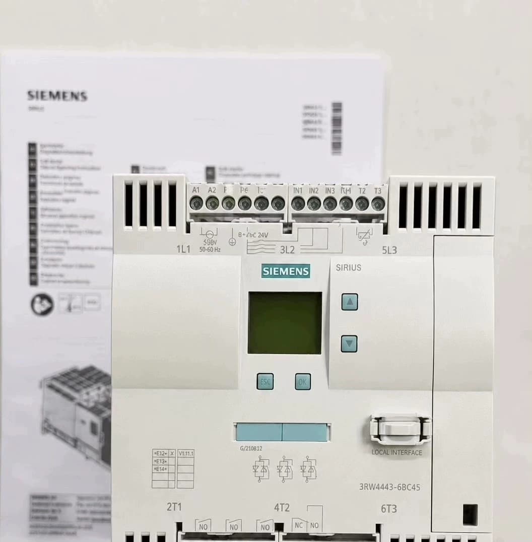 Gloednieuwe, echte, fabrieksgerichte Siemens 3RW4456-6BC45 Soft Starter SIRIUS SOFT STARTER