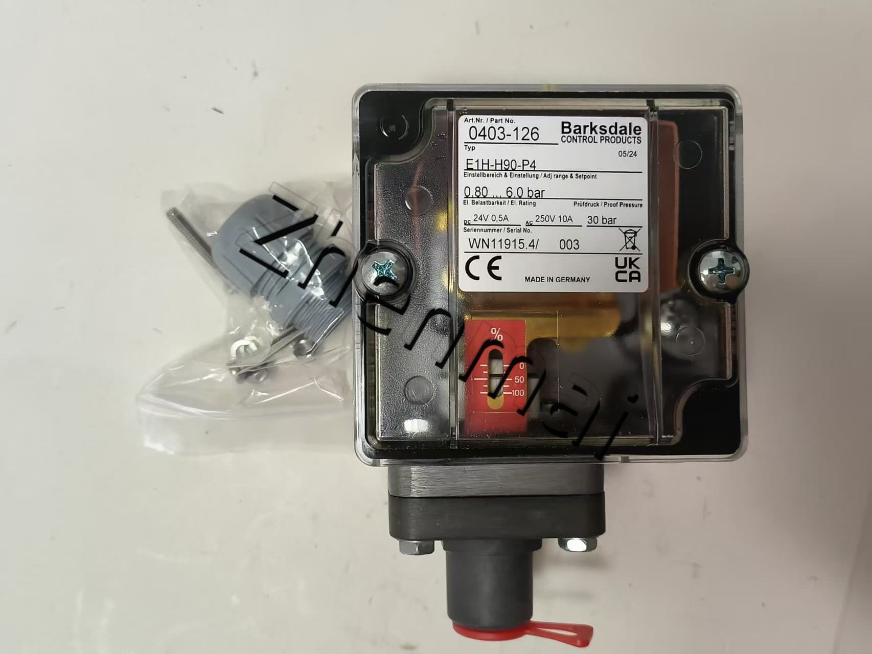Gloednieuwe Originele Barksdale E1H-H90-P4 0403-126 druksensor Niveauschakelaar Stromingsschakelaar Drukschakelaar Snelle Verzending