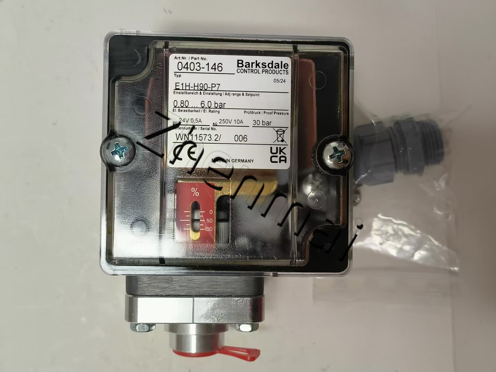Gloednieuwe Originele Barksdale E1H-H90-P7 0403-146 druksensor Niveauschakelaar Stromingsschakelaar Drukschakelaar Snelle Verzending