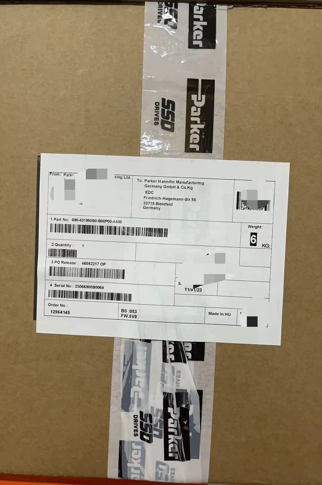 Gloednieuwe Originele Parker 690-431950B0-B00P00-A400 Servo drives frequentieregelaars servomotoren controllers Snelle Verzending